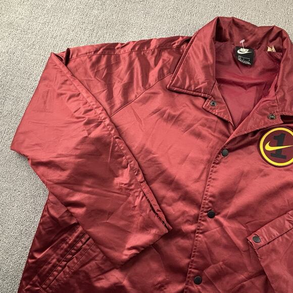 Vintage Nike Jacket Adult Large Red Long Sleeve Air Force One Button Up Casual - Picture 3 of 14